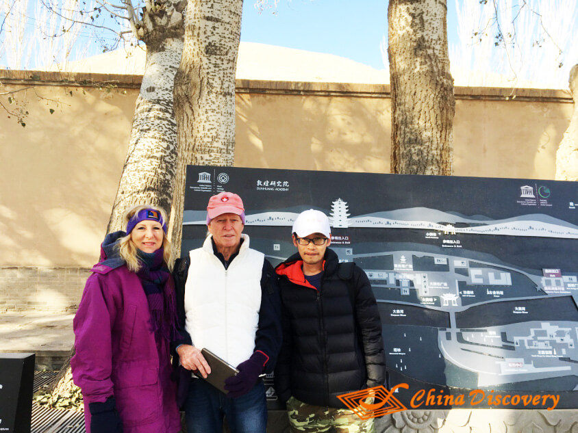 Group Photo at Mogao Grottoes with Our Customers 8 Days Silk Road Trip Story