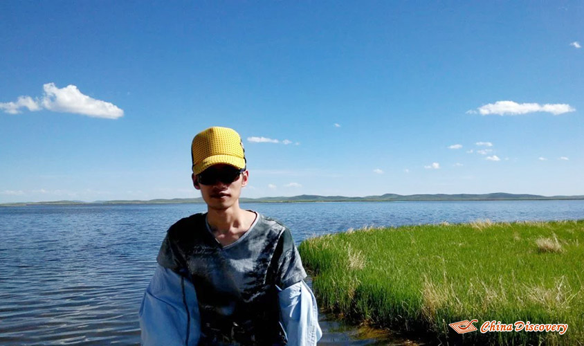 Me Taking a Picture at Huahu Lake Jack 3 Days Zoige Tour