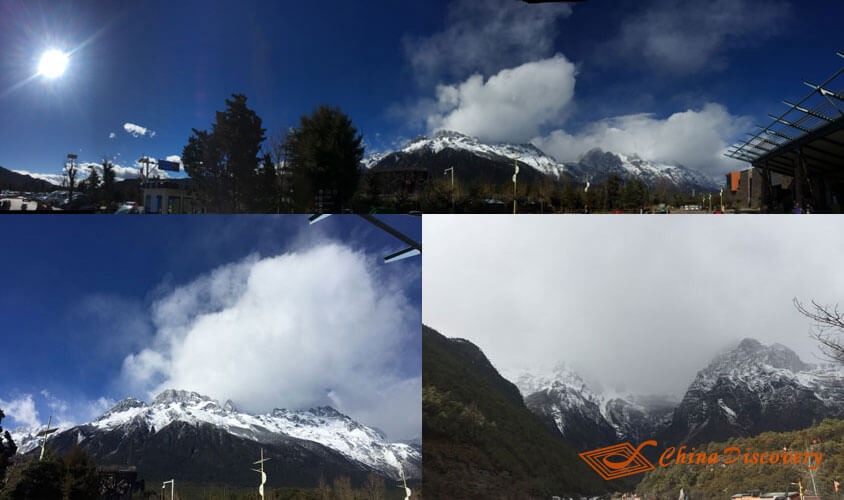 The whole view of the snow mountain Yunnan Tour