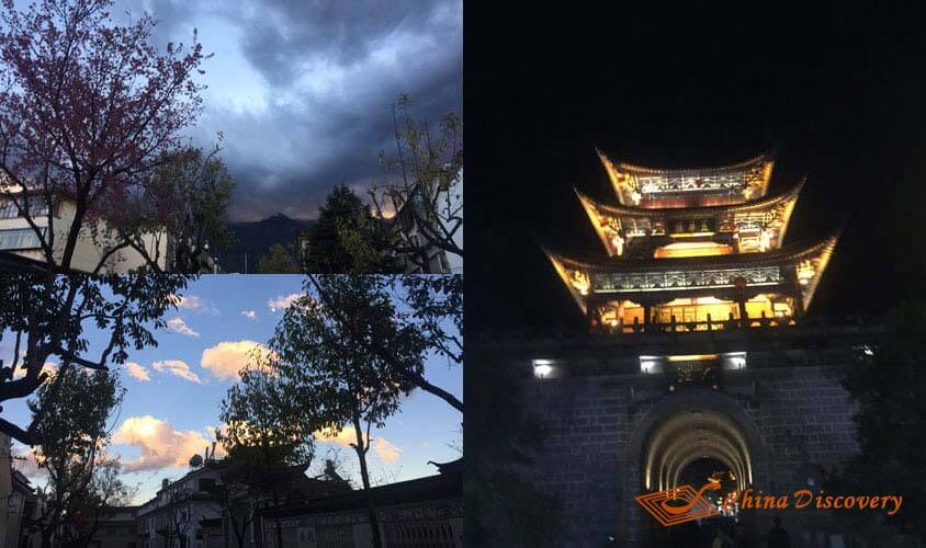 Dusk View of Dali Ancient Town Yunnan Tour