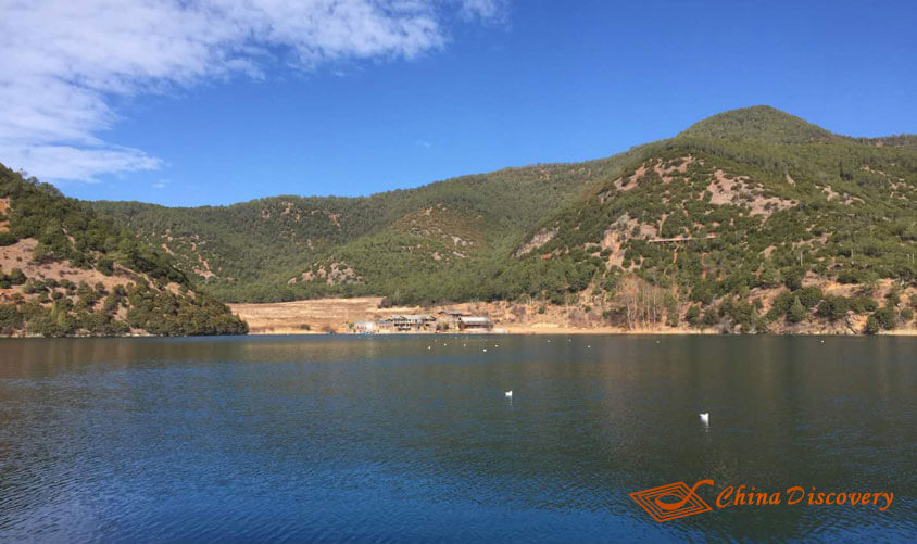 Lugu Lake view from our hotel Yunnan Tour