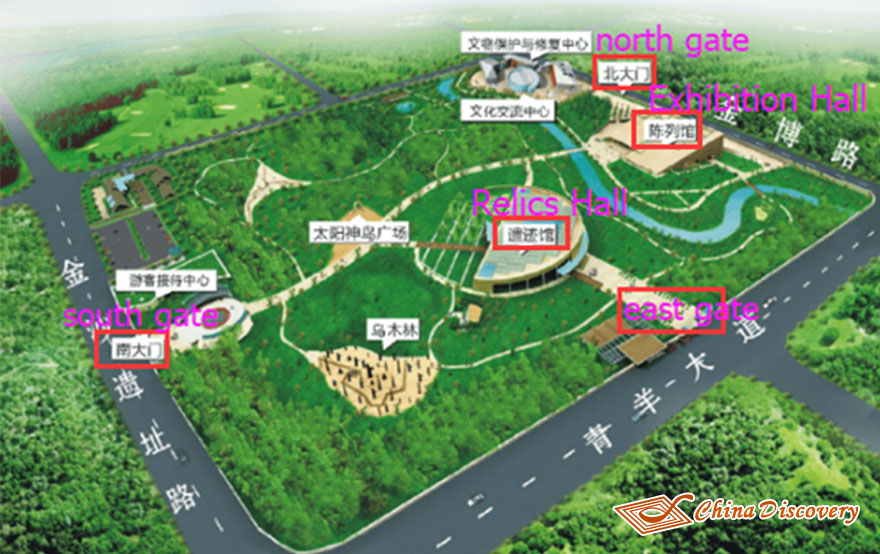 Tourist Map of Jinsha Site Museum Jinsha Site Museum Tour