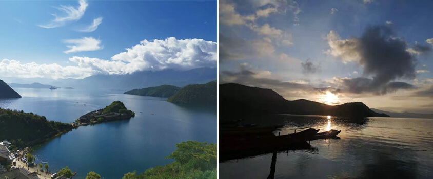 Lige Island in the morning and noon Rita's 4 Days Lugu Lake Tour from Chengdu