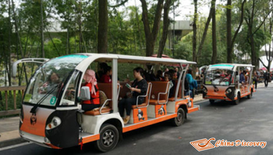 Sightseeing Bus in Chengdu Panda Base Panda Base Tour