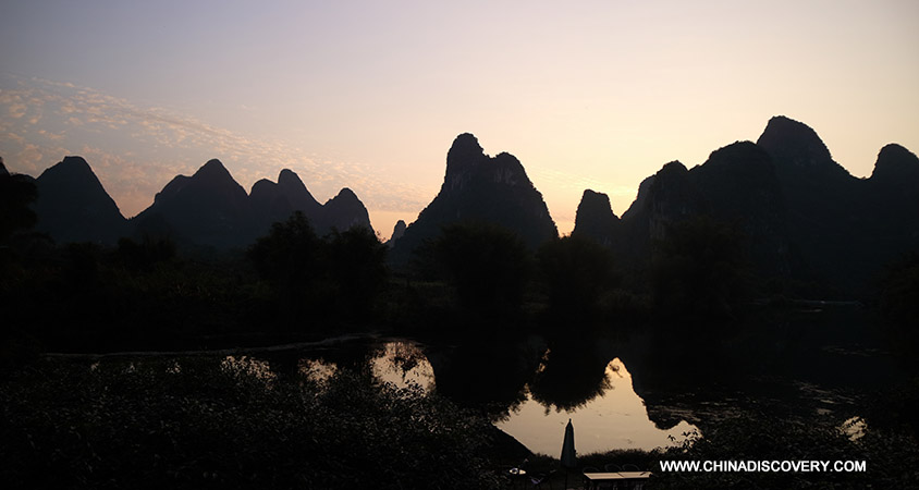 Mountainous Silhouette in the Dusk Guilin Trip Blog