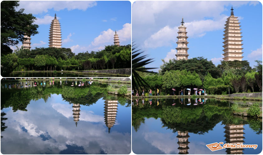 Three White Pagodas and Beautiful Reflection Wing Yunnan Tour