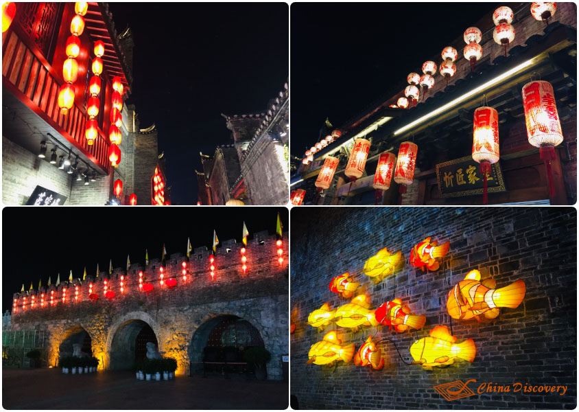 Zhengyang Street at Night Chengdu to Guilin Trip