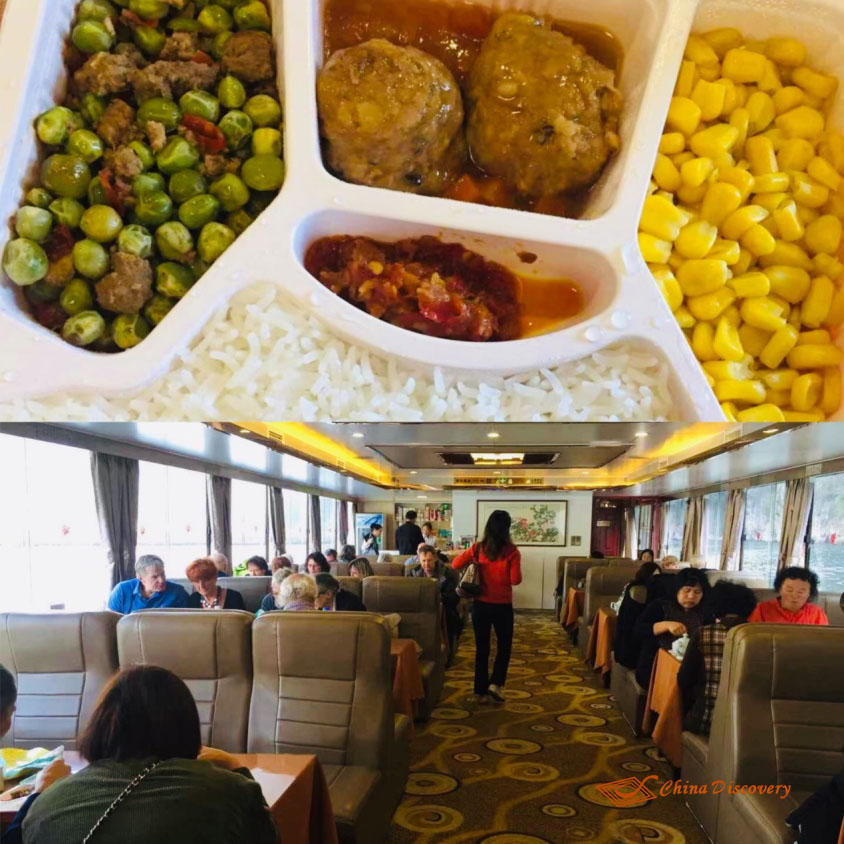 Lunch on the Cruise Ship Chengdu to Guilin Trip
