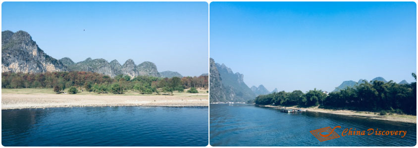 Picturesque Landscape Along Li River Chengdu to Guilin Trip