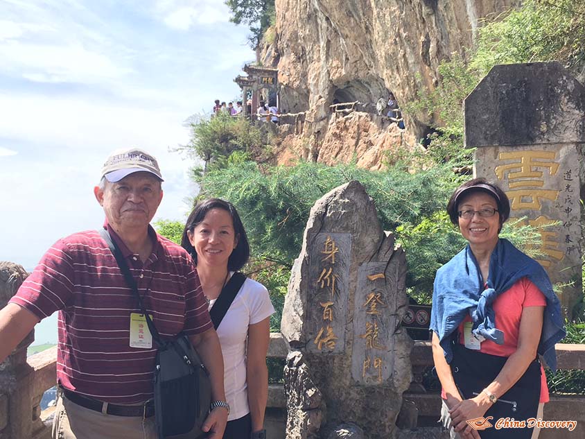 Mr. Maa and His Family at Dragon Gate in Kunming, Tour Customized by Vivien