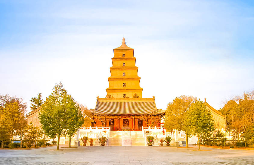 Giant Wild Goose Pagoda - Landmark of Xian Xian Tour
