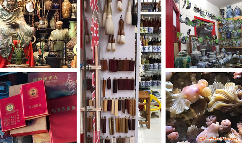Old Books, Portraits, Writing Brushes and Other Gadgets Sold in Zhengzhou Antique Market, Photo Shared by Sandee, Tour Customized by Tracy