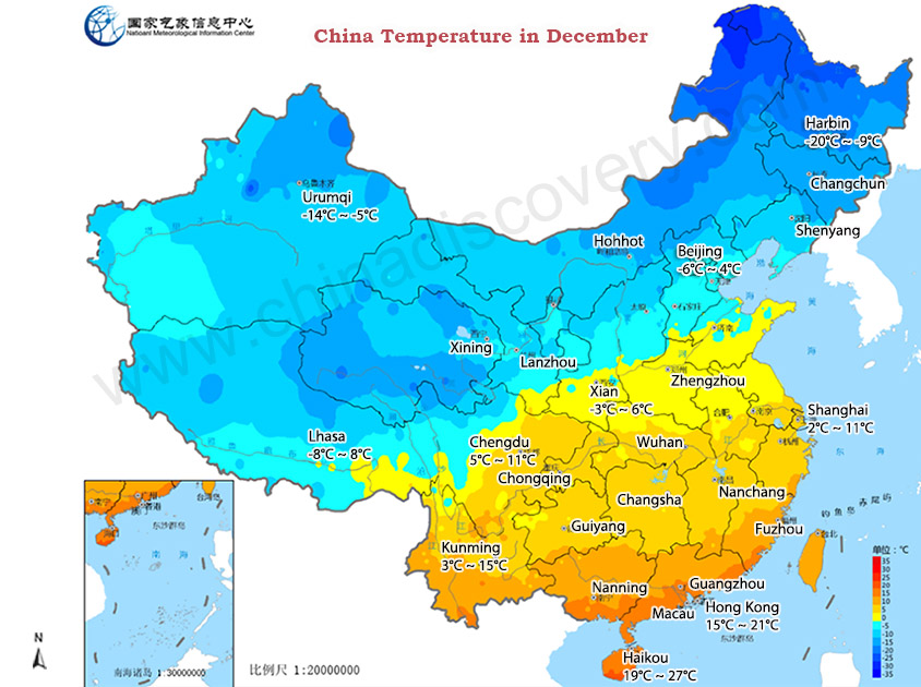 China Temperature in December