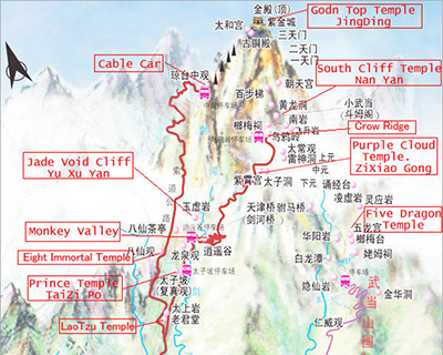 Wudang Mountain Guide Map
