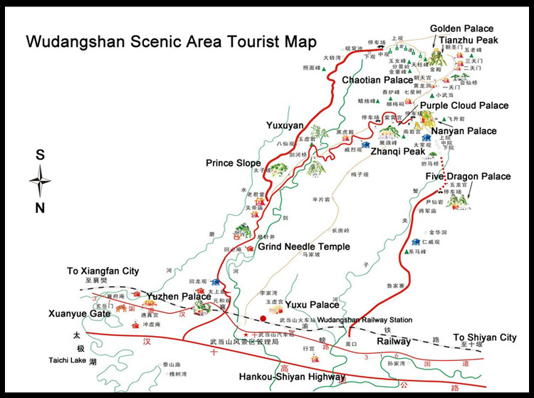 Wudang Mountain Tourist Map