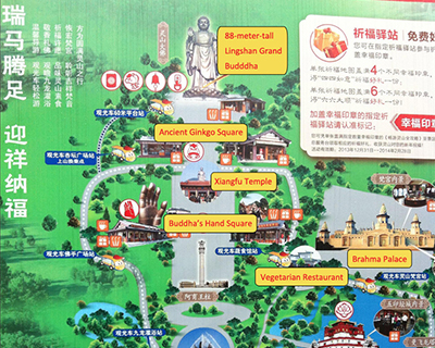 Lingshan Grand Buddha Scenic Map