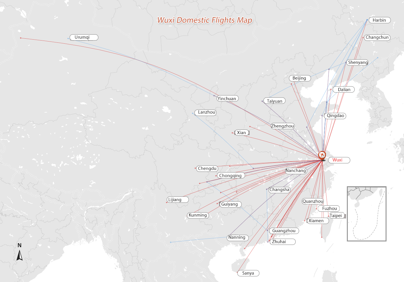 Wuxi Railways Map