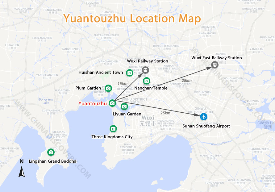 Yuantouzhu Location Map