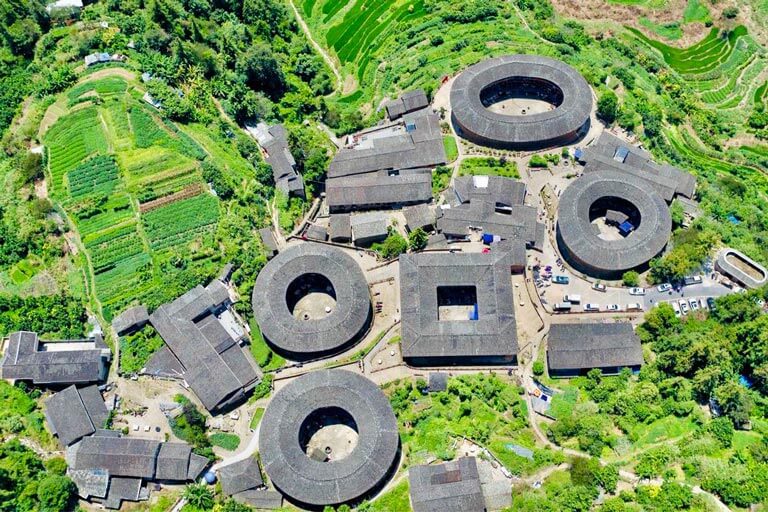 Tianluokeng Tulou Cluster in Summer