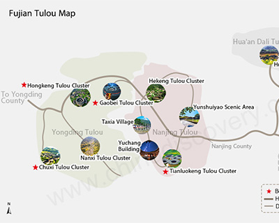 Fujian Tulou Map