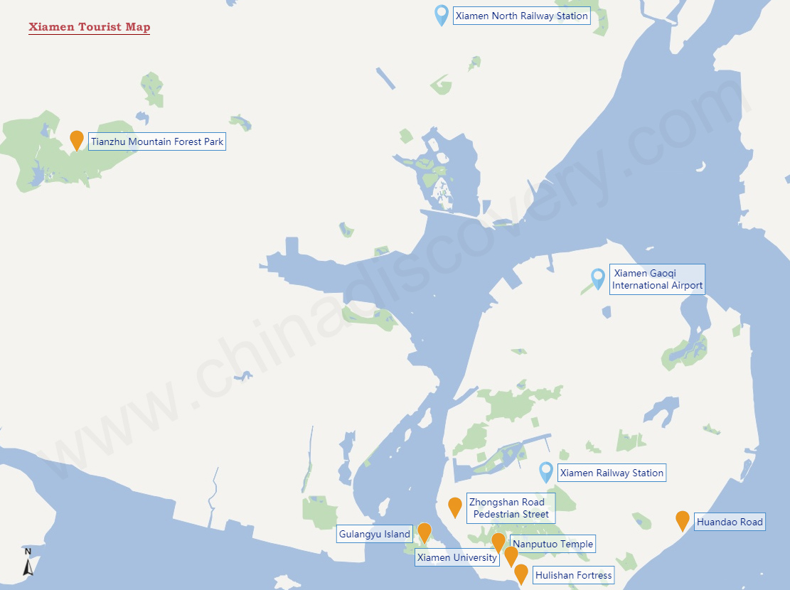 Xiamen Tourist Map