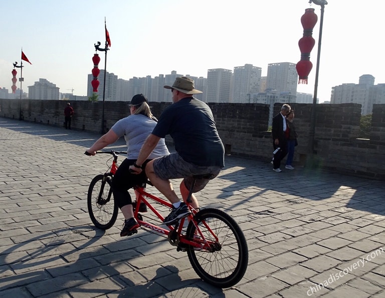 Our customers Biking on Ancient City Wall 