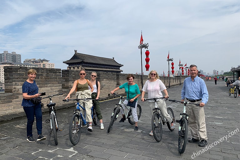 Our guests enjoyed riding on the Ancient City Wall, Xian
