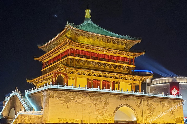 Night View of the Ancient Bell Tower 