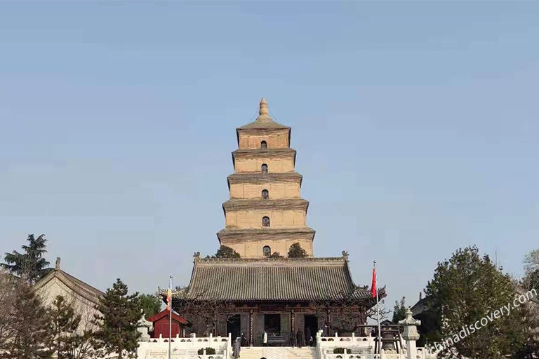 Giant Wild Goose Pagoda near Shaanxi History Museum
