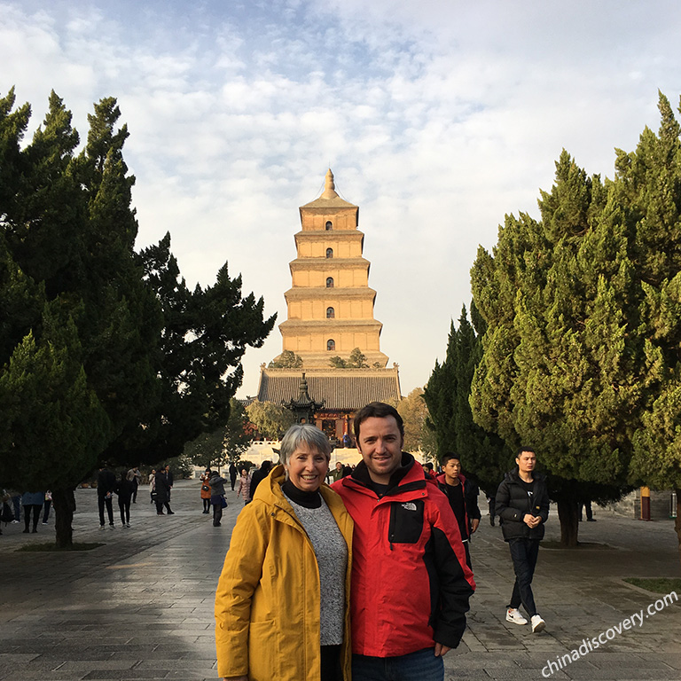 Giant Wild Goose Pagoda at Night