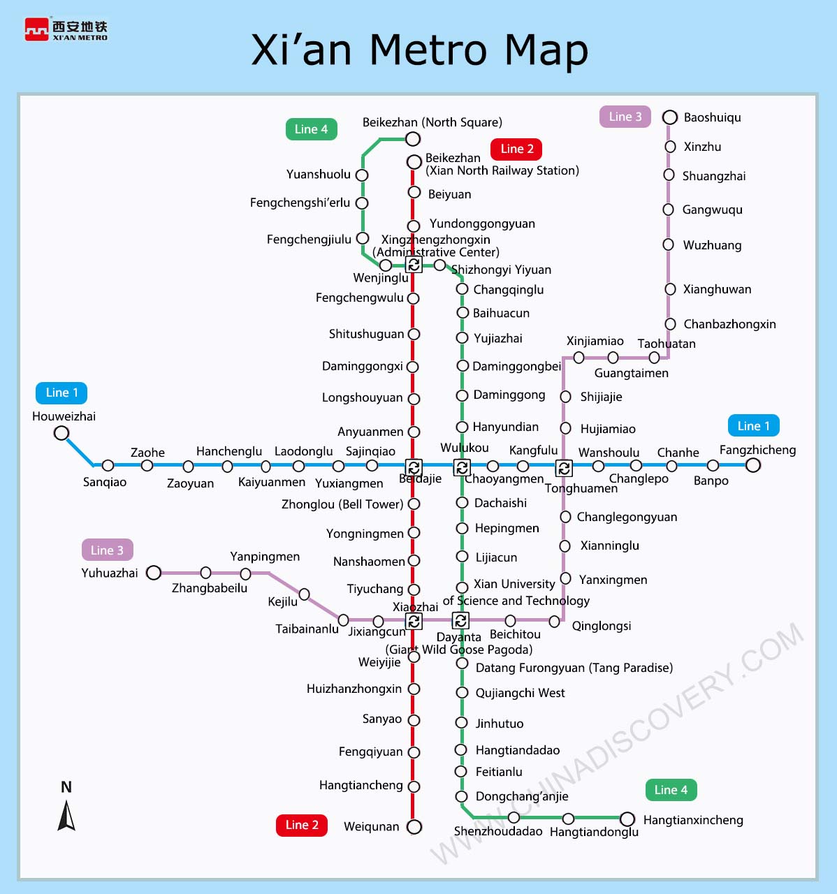 Xian Metro Map