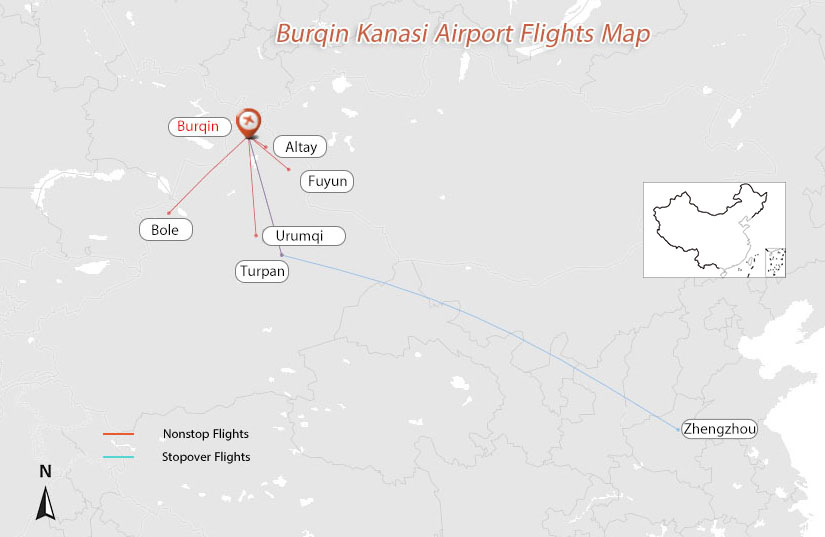 Kanas Flights Map