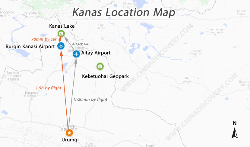 Kanas Location Map