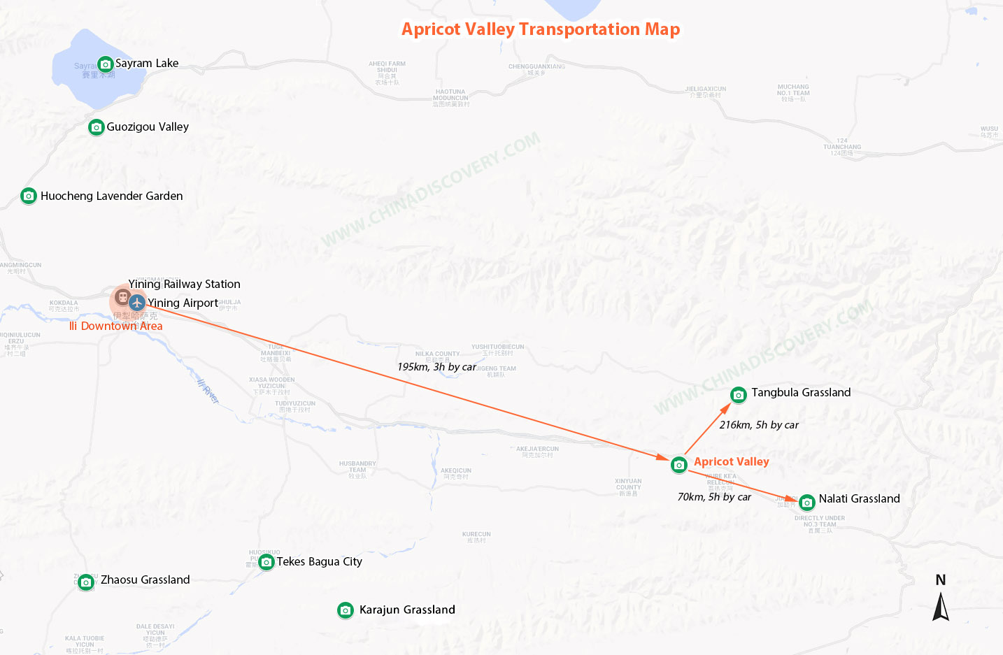 Apricot Valley Transportation Map