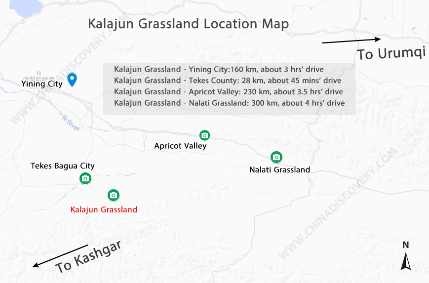 Karajun Grassland Location Map