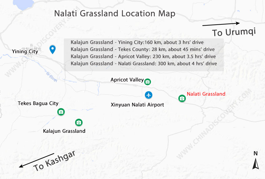 Nalati Grassland Location Map