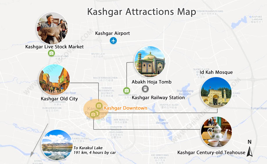 Kashgar Attraction Map