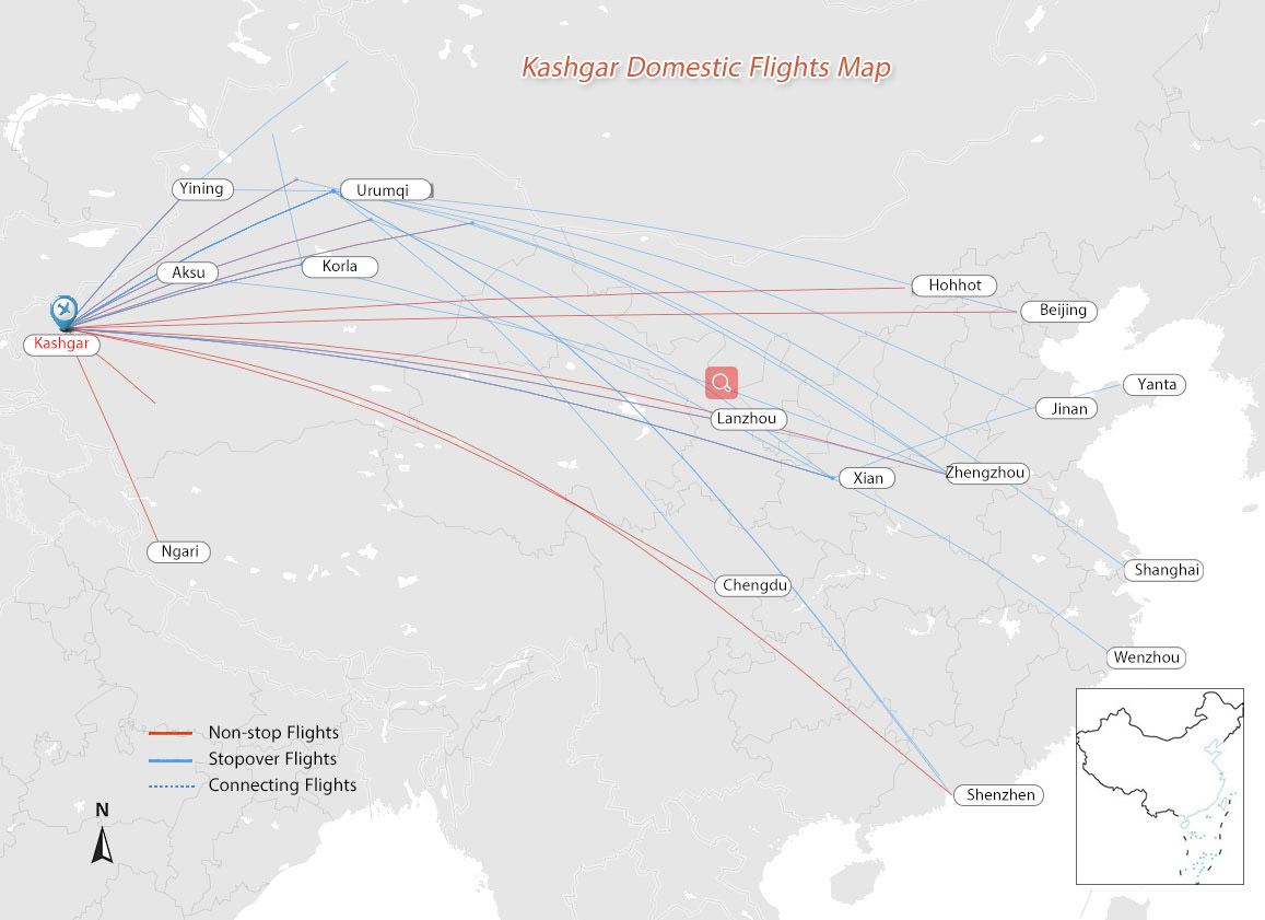 Kashgar International Airport Flights Map Kashgar Airport