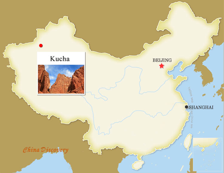 Kucha Xinjiang Map