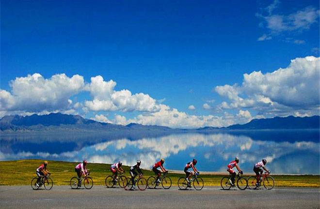 Biking Around Sayram Lake Sayram Lake