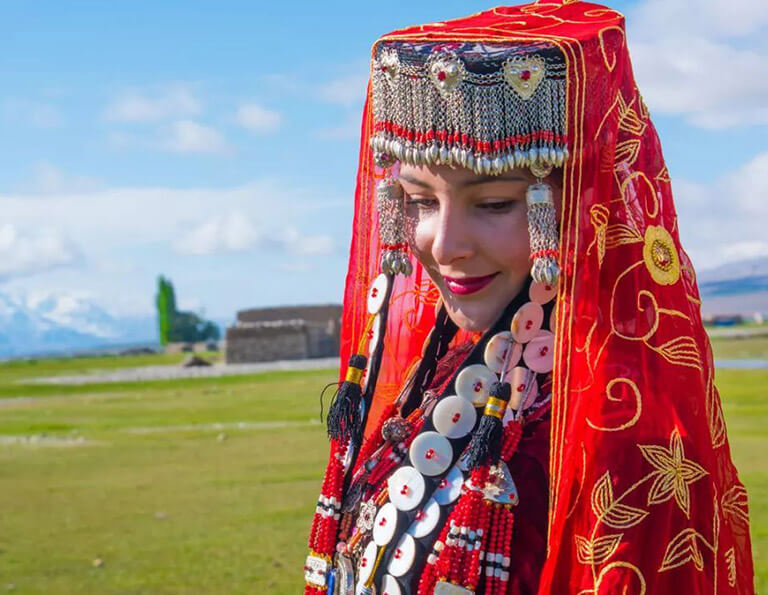 Charming Tajik lady in Tashkurgan