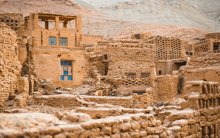 Traditional Mud Houses in Mazar Village 