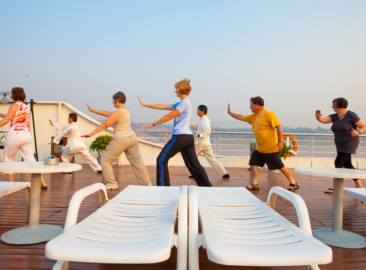 Century Paragon Cruise Ship - Playing Taichi