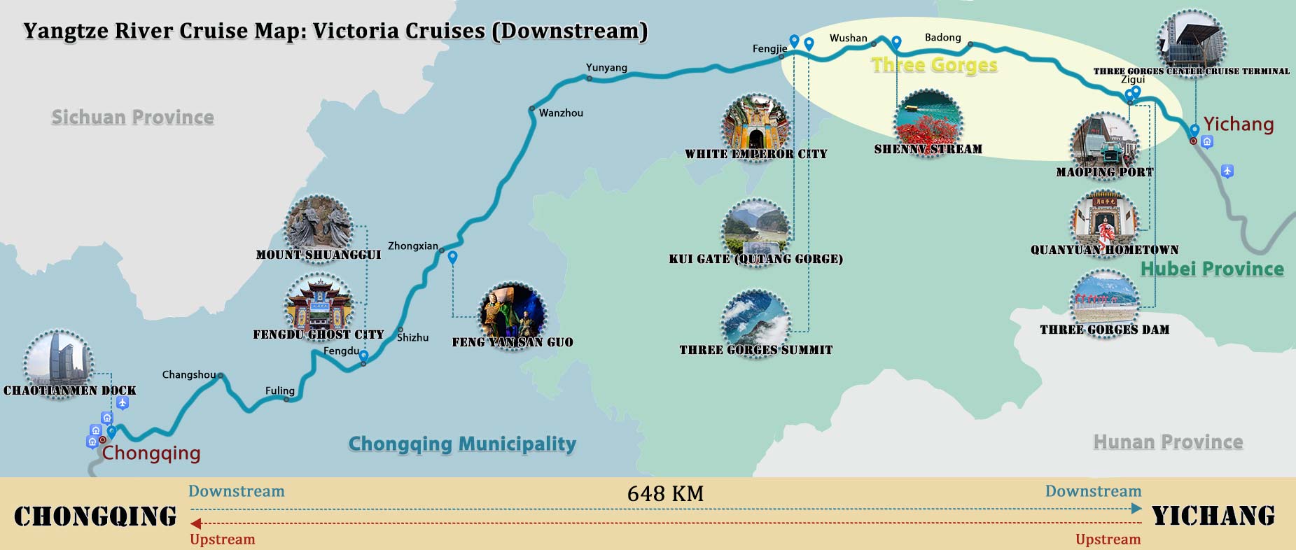 Victoria Sabrina Cruise Itinerary Map