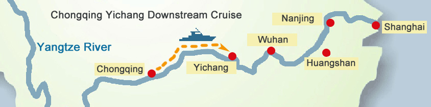 Yangtze Downstream Cruise Map