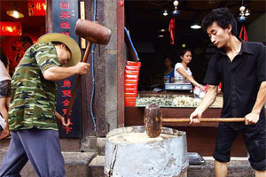 The Locals Making Candies in Ciqikou Old Town