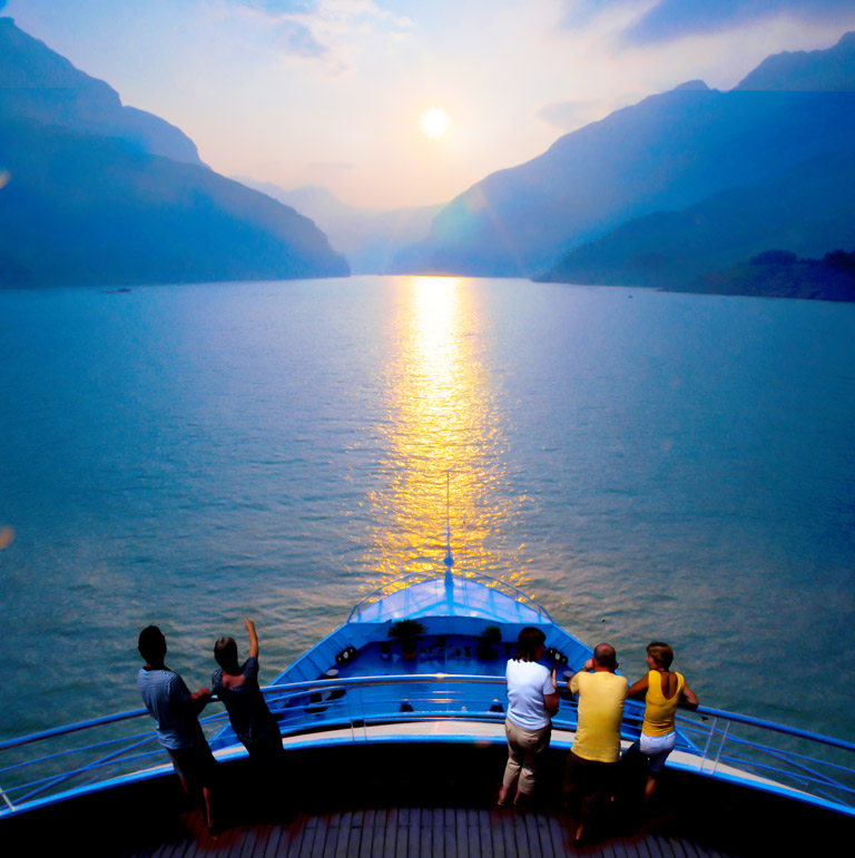 Summer Sunset at Yangtze River