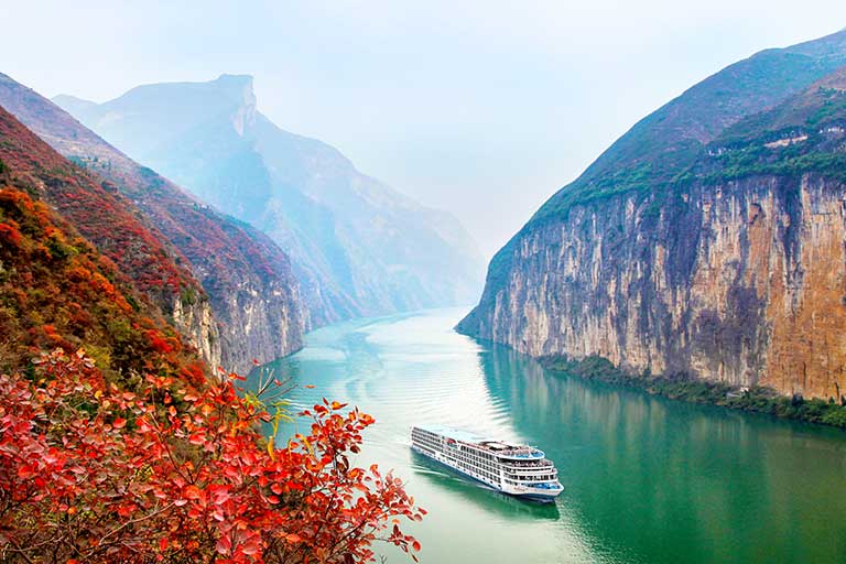 Sailing on Yangtze River in Autumn