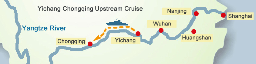 Yangtze Upstream Cruise Map