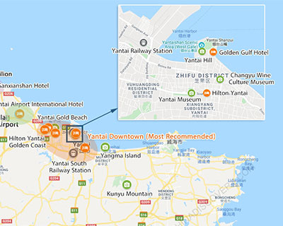 Yantai Hotels Map